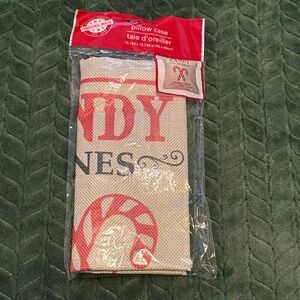 Holiday House Christmas Candy Cane Pillow Cover New